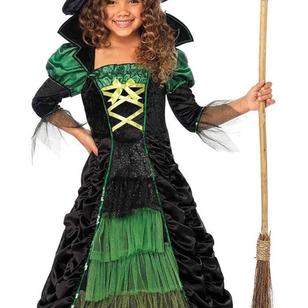 Leg Avenue Green and Black Witch Costume for Kids